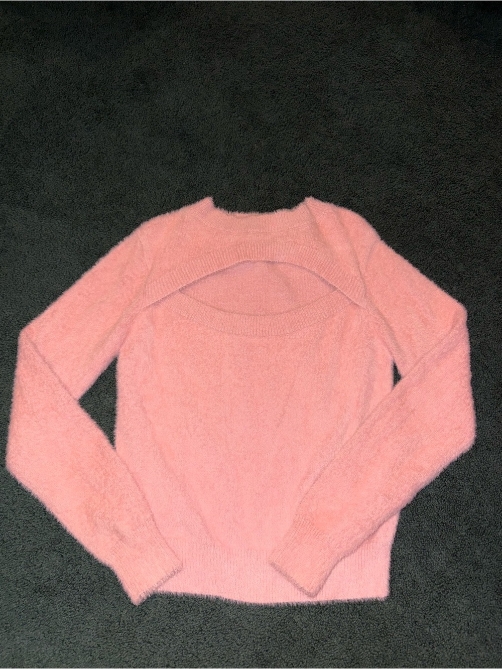 Pink Lily Pink Fuzzy Cutout Sweater - Women's